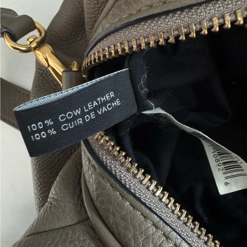 Marc Jacobs Brown Pebbled Leather Satchel with adjustable Shoulder Strap